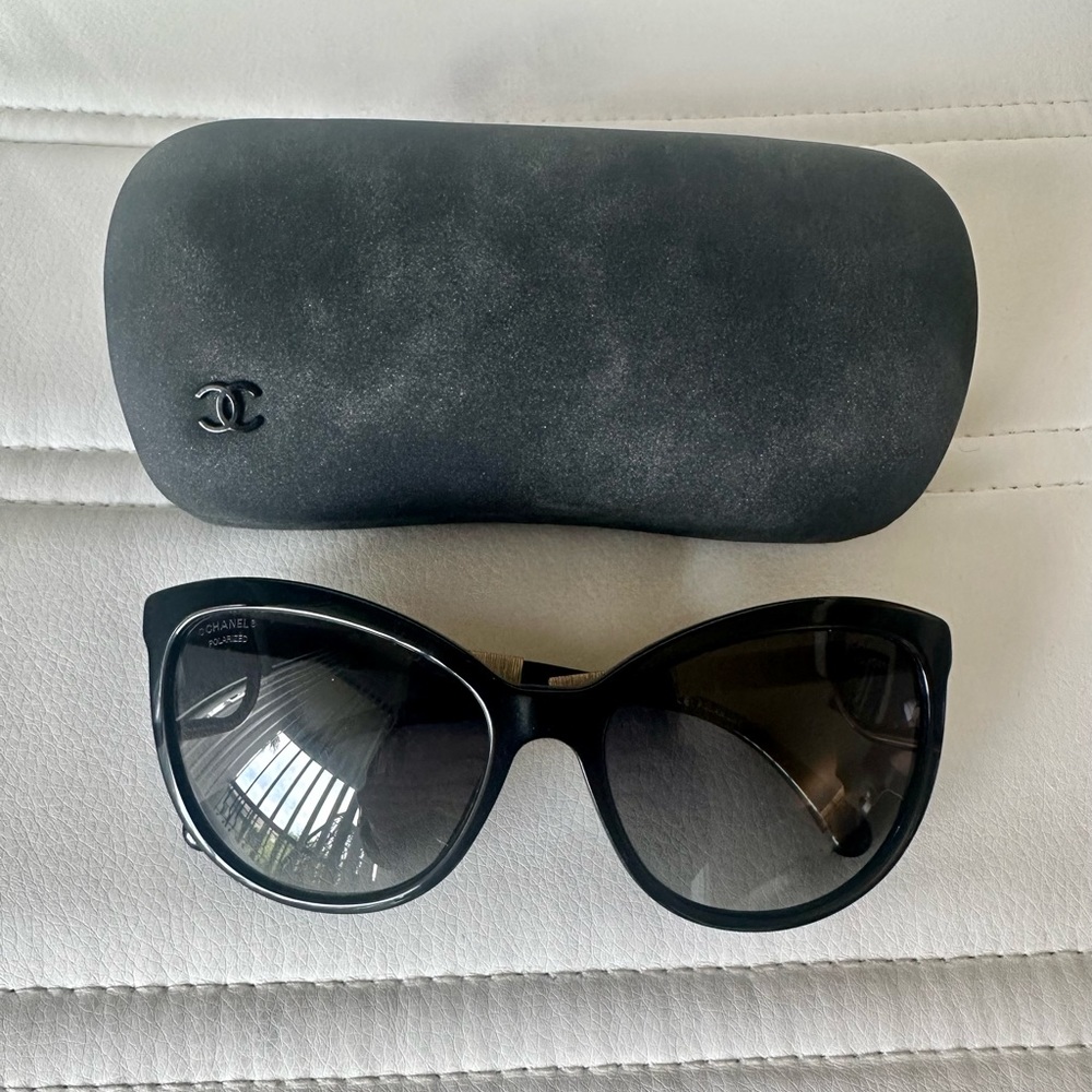COPY - Authentic Chanel Black Polarized Sunglasses